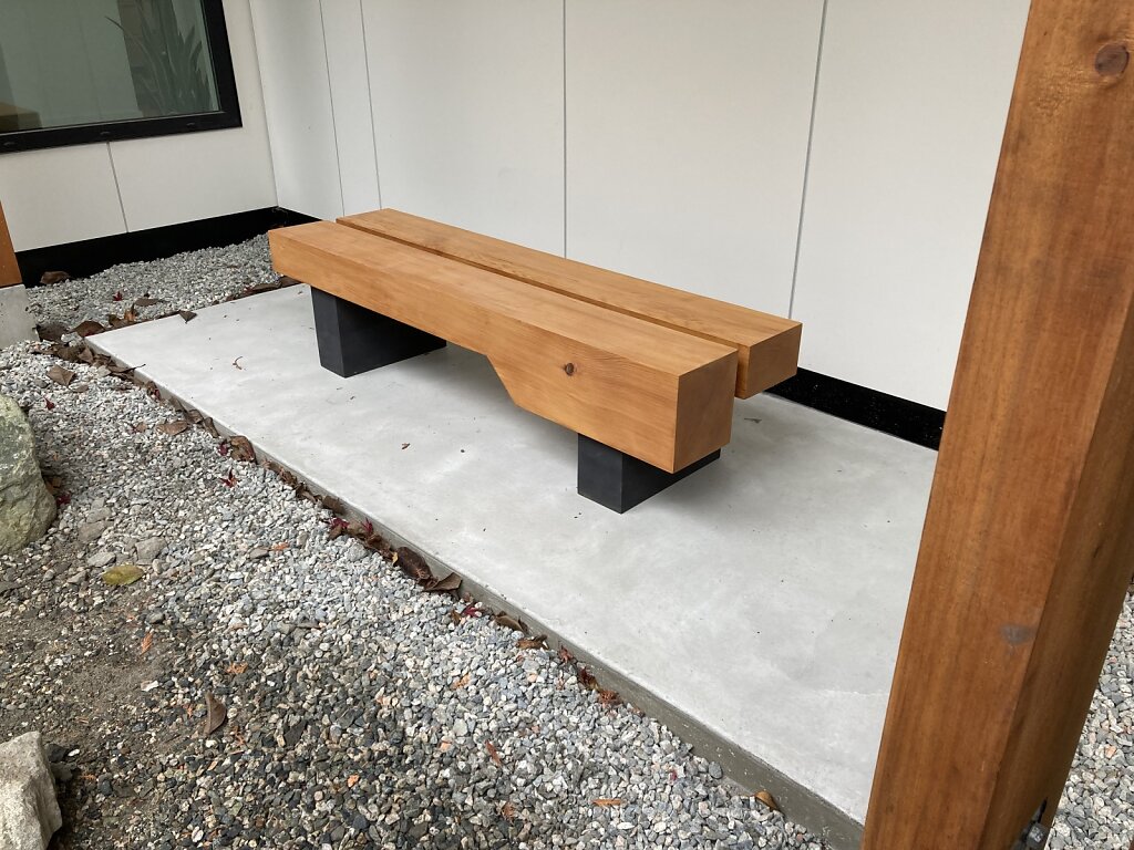 Cedar Slab Bench